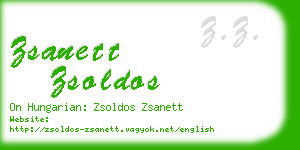 zsanett zsoldos business card
